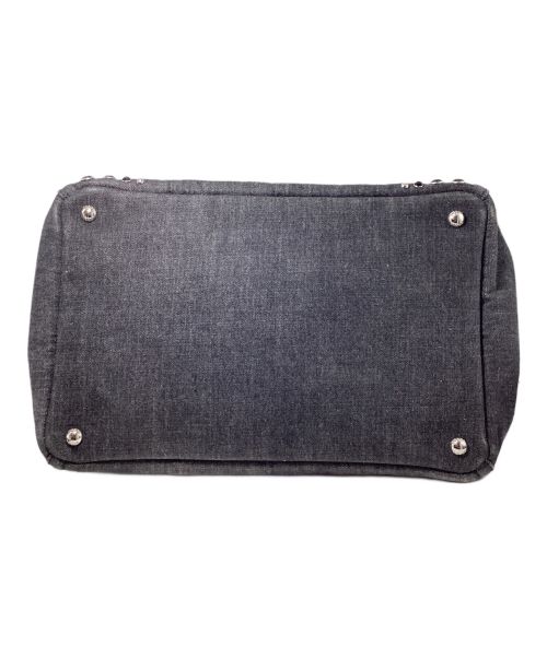 PRADA（プラダ）PRADA (プラダ) 2WAY Denim Tote Bag（２WAYデニムトートバッグ） グレーの古着・服飾アイテム
