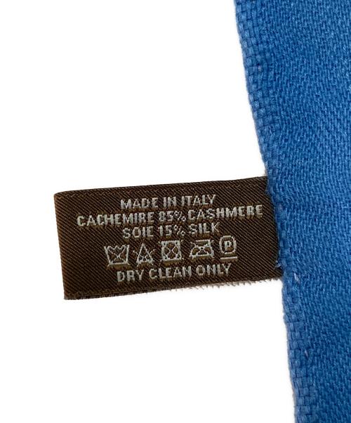 HERMES（エルメス）HERMES (エルメス) カシミア混ストール ブルーの古着・服飾アイテム