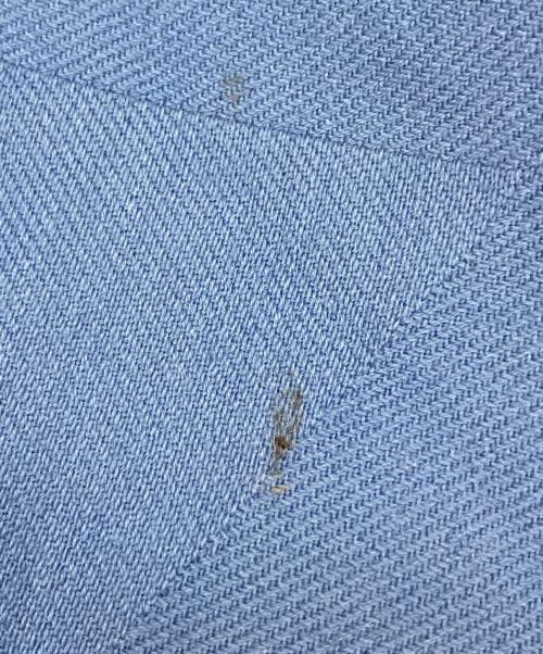 HERMES（エルメス）HERMES (エルメス) カシミア混ストール ブルーの古着・服飾アイテム