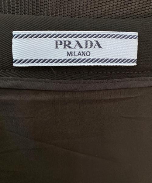PRADA（プラダ）PRADA (プラダ) アシンメトリースカート ブラック サイズ:40の古着・服飾アイテム