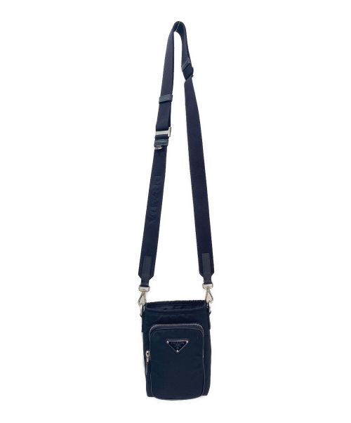 PRADA（プラダ）PRADA (プラダ) RE-NYLON スマートフォンショルダーバッグ ブラックの古着・服飾アイテム