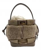 ZANCHETTIザンケッティー）の古着「WOVEN BUCKET SMALL BAG」｜グレージュ