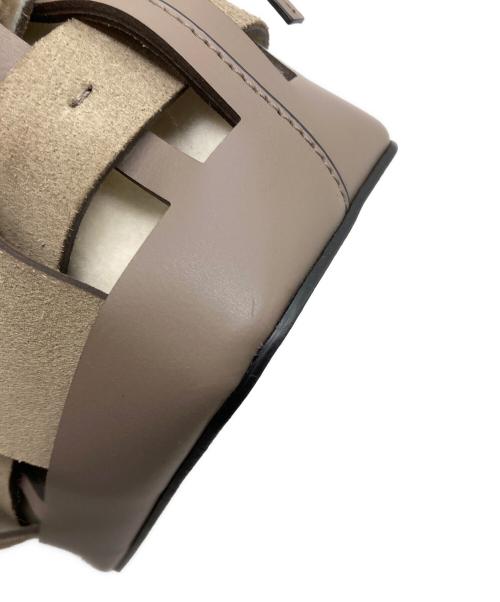 ZANCHETTI（ザンケッティー）ZANCHETTI (ザンケッティー) WOVEN BUCKET SMALL BAG グレージュの古着・服飾アイテム