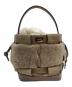 ZANCHETTI（ザンケッティー）の古着「WOVEN BUCKET SMALL BAG」｜グレージュ