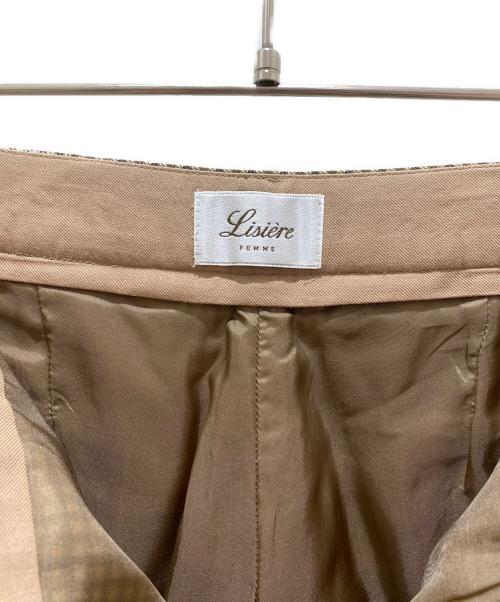 Lisiere（リジェール）Lisiere (リジェール) MOON TAPERED PANTS ブラウン サイズ:38の古着・服飾アイテム