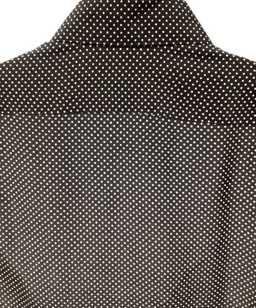 Saint Laurent Paris（サンローランパリ）Saint Laurent Paris (サンローランパリ) Dot Pattern Silk Shirt（ドット柄シルク長袖シャツ） ブラック サイズ:37の古着・服飾アイテム