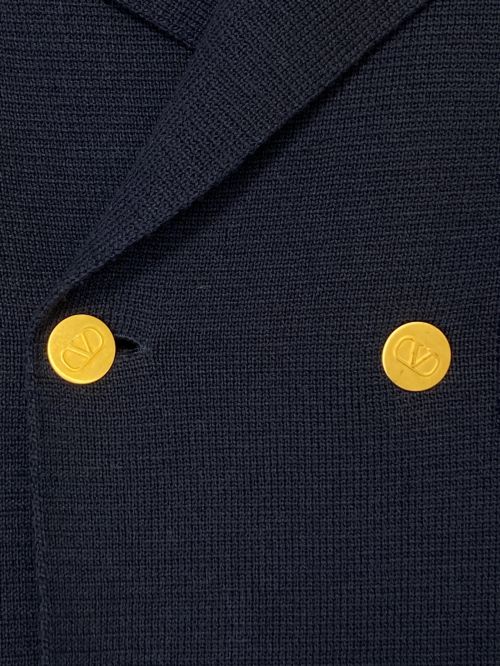 VALENTINO（ヴァレンティノ）VALENTINO (ヴァレンティノ) ニットジャケット ネイビー サイズ:Sの古着・服飾アイテム