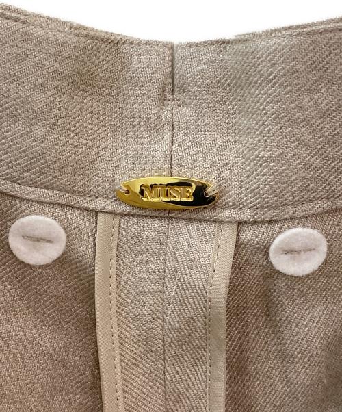 MUSE de Deuxieme Classe（ミューズ ドゥーズィエム クラス）MUSE de Deuxieme Classe (ミューズ ドゥーズィエム クラス) OGLINEN タックパンツ ベージュ サイズ:34の古着・服飾アイテム