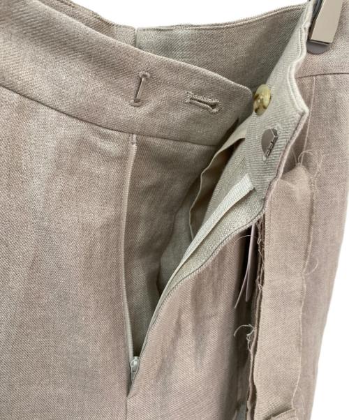 MUSE de Deuxieme Classe（ミューズ ドゥーズィエム クラス）MUSE de Deuxieme Classe (ミューズ ドゥーズィエム クラス) OGLINEN タックパンツ ベージュ サイズ:34の古着・服飾アイテム