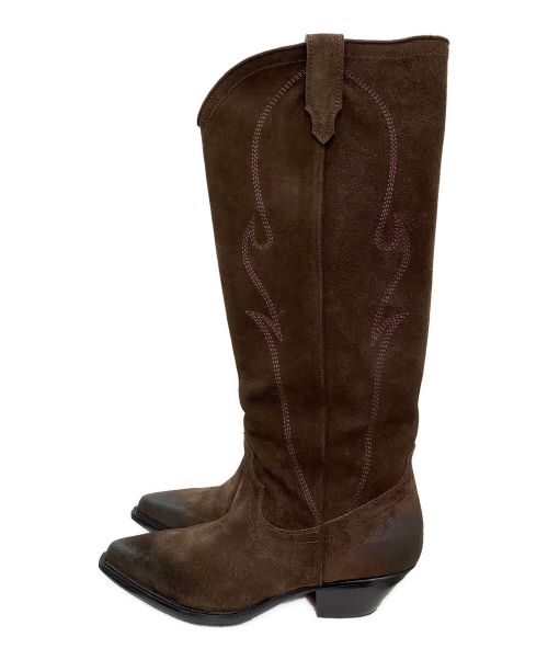SONORA（ソノラ）SONORA (ソノラ) SUEDE LONG BOOTS ブラウン サイズ:38の古着・服飾アイテム