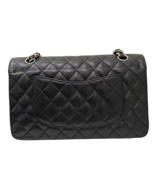 CHANEL（シャネル）CHANEL (シャネル) Wフラップ マトラッセ25 ブラック×シルバー金具 サイズ:25の古着・服飾アイテム