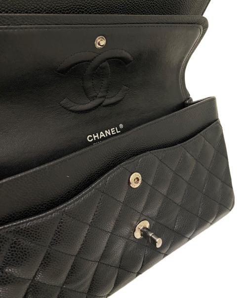 CHANEL（シャネル）CHANEL (シャネル) Wフラップ マトラッセ25 ブラック×シルバー金具 サイズ:25の古着・服飾アイテム