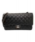 CHANEL（シャネル）の古着「Wフラップ マトラッセ25」｜ブラック×シルバー金具