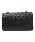CHANEL (シャネル) Wフラップ マトラッセ25 ブラック×シルバー金具 サイズ:25：850000円
