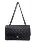 中古・古着 CHANEL (シャネル) Wフラップ マトラッセ25 ブラック×シルバー金具 サイズ:25：850000円