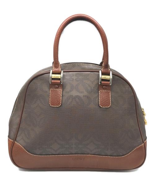 LOEWE（ロエベ）LOEWE (ロエベ) ヴィンテージアナグラムロゴハンドバッグ ブラウン サイズ:下記参照の古着・服飾アイテム