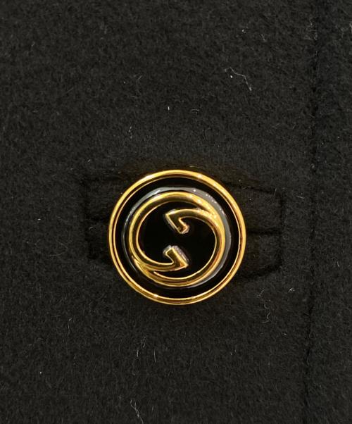 GUCCI（グッチ）GUCCI (グッチ) ウールステンカラーコート ブラック サイズ:38の古着・服飾アイテム