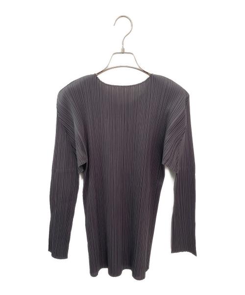 PLEATS PLEASE（プリーツプリーズ）PLEATS PLEASE (プリーツプリーズ) プリーツカットソー チャコールグレー サイズ:4の古着・服飾アイテム