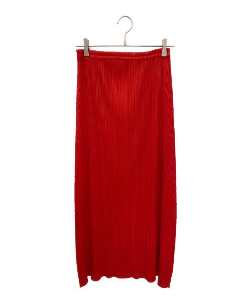 PLEATS PLEASE（プリーツプリーズ）PLEATS PLEASE (プリーツプリーズ) プリーツスカート レッド サイズ:3の古着・服飾アイテム
