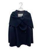 DEPAREILLEデパリエ）の古着「WOOL DOUBLE FACE BIG COLLAR COAT」｜ブラック