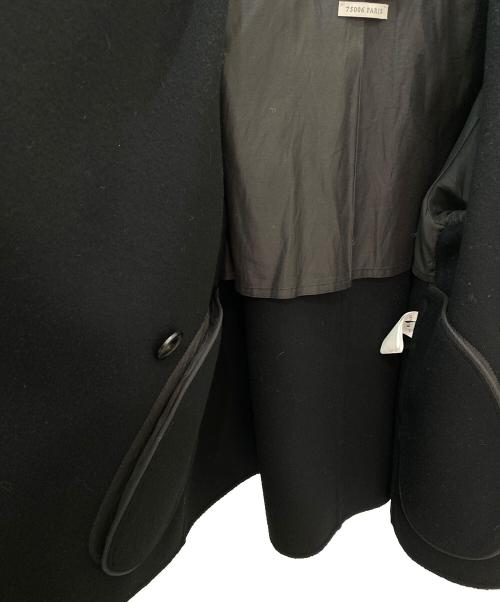 DEPAREILLE（デパリエ）DEPAREILLE (デパリエ) WOOL DOUBLE FACE BIG COLLAR COAT ブラック サイズ:38の古着・服飾アイテム