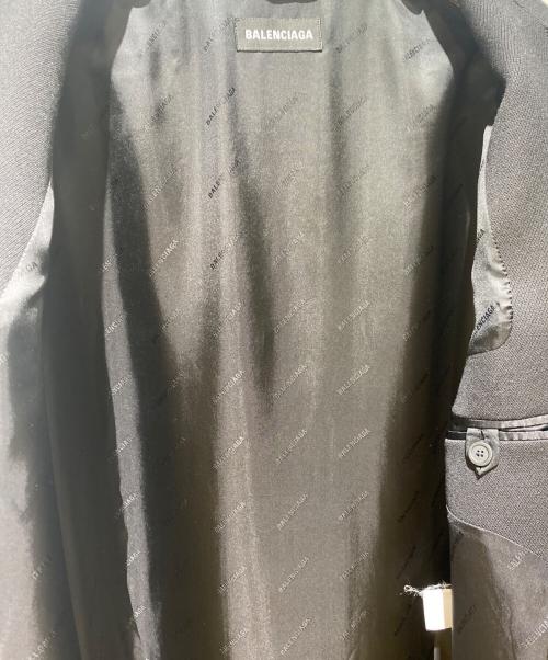 BALENCIAGA（バレンシアガ）BALENCIAGA (バレンシアガ) ステンカラーウールコート ブラック サイズ:44の古着・服飾アイテム