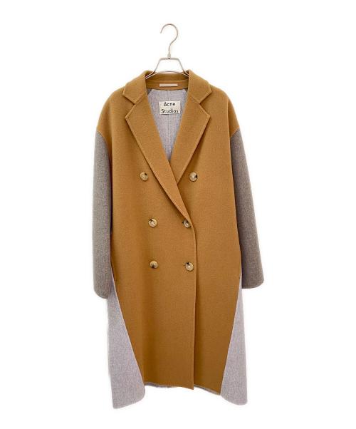 Acne studios（アクネ ストゥディオス）Acne studios (アクネ ストゥディオス) バイカラーロングコート ブラウン サイズ:32の古着・服飾アイテム