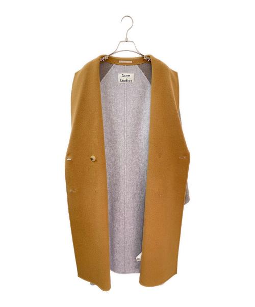 Acne studios（アクネ ストゥディオス）Acne studios (アクネ ストゥディオス) バイカラーロングコート ブラウン サイズ:32の古着・服飾アイテム