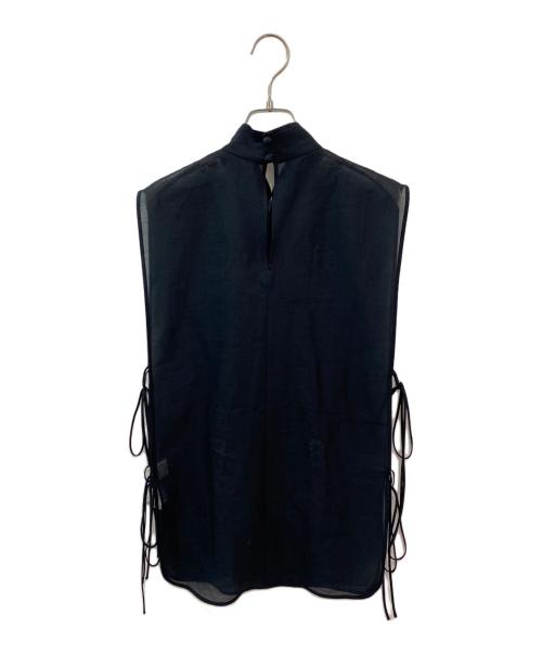 Mame Kurogouchi（マメクロゴウチ）Mame Kurogouchi (マメクロゴウチ) Sheer Embroidery Vest ブラック サイズ:2の古着・服飾アイテム