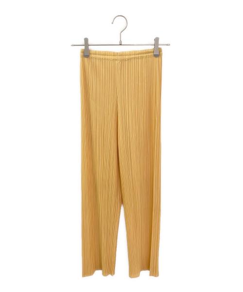 PLEATS PLEASE（プリーツプリーズ）PLEATS PLEASE (プリーツプリーズ) プリーツパンツ イエロー サイズ:1の古着・服飾アイテム