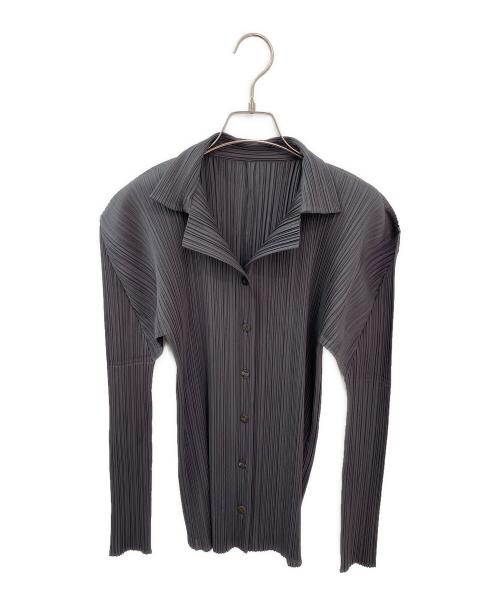 PLEATS PLEASE（プリーツプリーズ）PLEATS PLEASE (プリーツプリーズ) プリーツシャツ グレー サイズ:3の古着・服飾アイテム