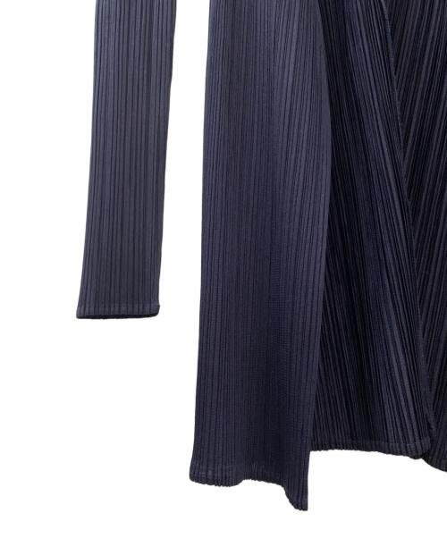 PLEATS PLEASE（プリーツプリーズ）PLEATS PLEASE (プリーツプリーズ) プリーツカーディガン ネイビー サイズ:3の古着・服飾アイテム