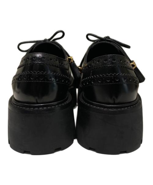 CELINE（セリーヌ）CELINE (セリーヌ) バルキー ブローグ ダービーシューズ ブラック サイズ:38の古着・服飾アイテム