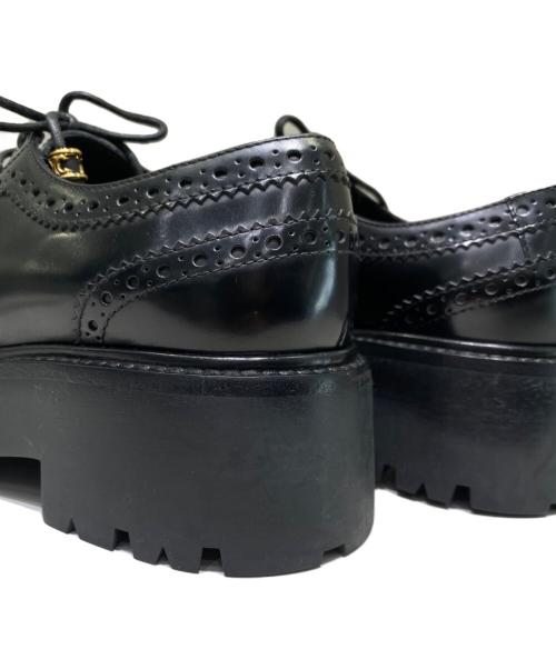 CELINE（セリーヌ）CELINE (セリーヌ) バルキー ブローグ ダービーシューズ ブラック サイズ:38の古着・服飾アイテム