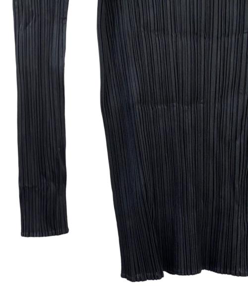 PLEATS PLEASE（プリーツプリーズ）PLEATS PLEASE (プリーツプリーズ) プリーツハイネックカットソー ブラック サイズ:3の古着・服飾アイテム