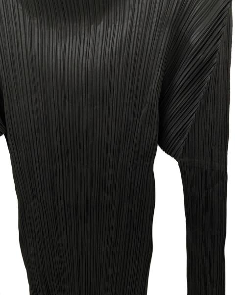 PLEATS PLEASE（プリーツプリーズ）PLEATS PLEASE (プリーツプリーズ) プリーツハイネックカットソー ブラック サイズ:3の古着・服飾アイテム