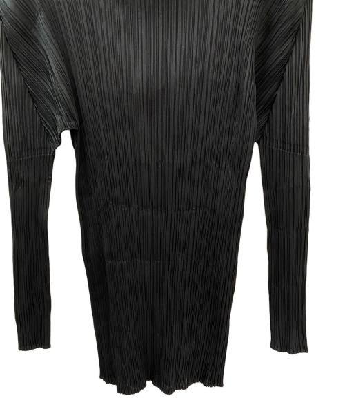 PLEATS PLEASE（プリーツプリーズ）PLEATS PLEASE (プリーツプリーズ) プリーツハイネックカットソー ブラック サイズ:3の古着・服飾アイテム