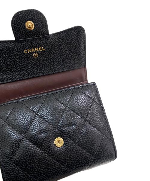 CHANEL（シャネル）CHANEL (シャネル) クラシックスモールフラップウォレット ブラックの古着・服飾アイテム