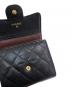 中古・古着 CHANEL (シャネル) クラシックスモールフラップウォレット ブラック：95000円