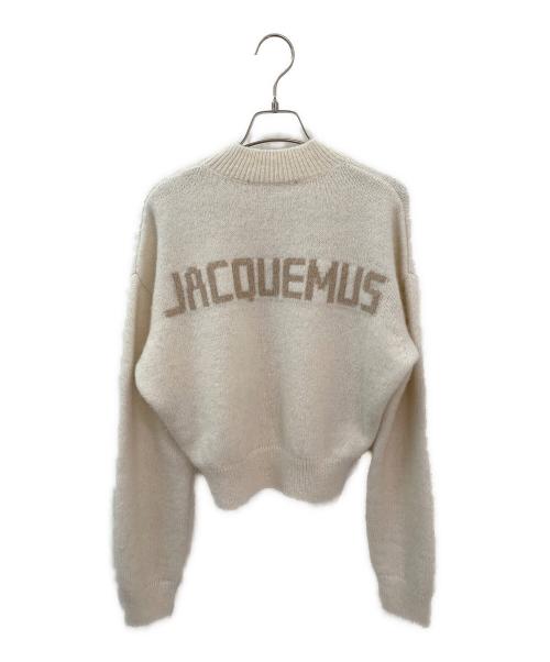 jacquemus（ジャックムス）jacquemus (ジャックムス) バッグロゴセーター ホワイト サイズ:XSの古着・服飾アイテム