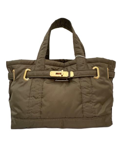 SITA PARANTICA（シータパランティカ）SITA PARANTICA (シータパランティカ) MINI TOTE カーキ×ゴールド サイズ:ミニの古着・服飾アイテム