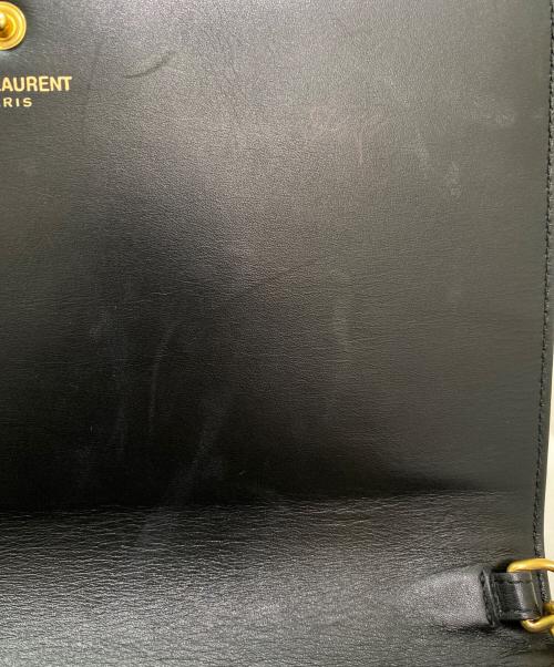 Saint Laurent Paris（サンローランパリ）Saint Laurent Paris (サンローランパリ) チェーンショルダーウォレット ブラックの古着・服飾アイテム