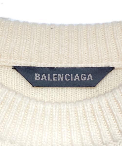 BALENCIAGA（バレンシアガ）BALENCIAGA (バレンシアガ) クルーネックニット ホワイト サイズ:Sの古着・服飾アイテム