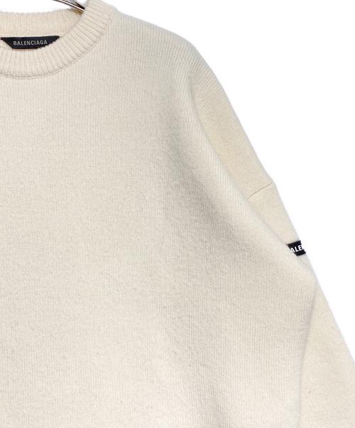 BALENCIAGA（バレンシアガ）BALENCIAGA (バレンシアガ) クルーネックニット ホワイト サイズ:Sの古着・服飾アイテム