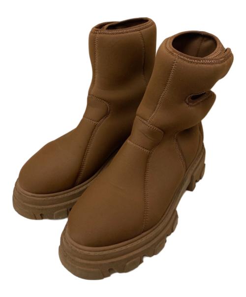 GIA BORGHINI（ジア・ボルギーニ）GIA BORGHINI (ジア・ボルギーニ) ダブルベルトブーツ ブラウン サイズ:38の古着・服飾アイテム