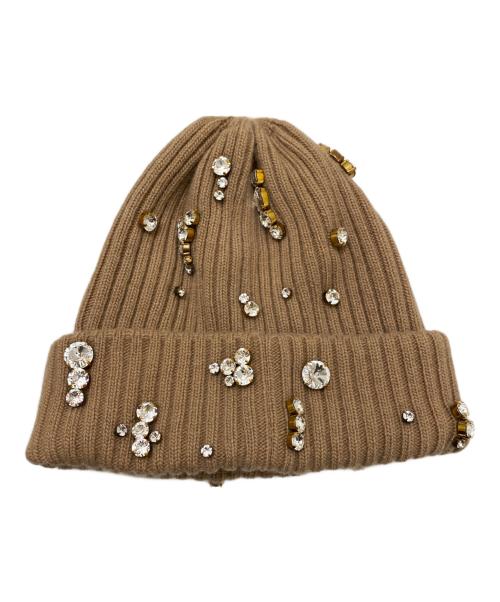 BURBERRY（バーバリー）BURBERRY (バーバリー) KNIT BEANIE ブラウン サイズ:54-59㎝の古着・服飾アイテム