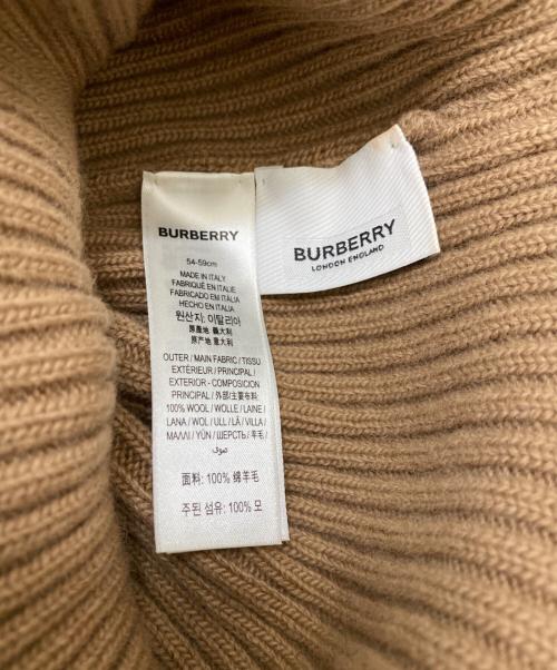 BURBERRY（バーバリー）BURBERRY (バーバリー) KNIT BEANIE ブラウン サイズ:54-59㎝の古着・服飾アイテム