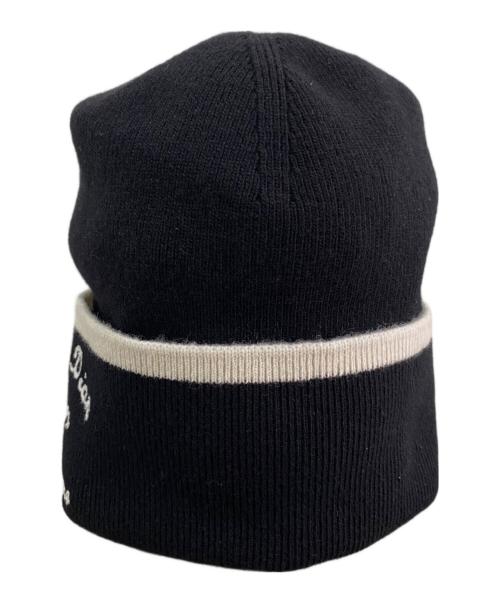 Christian Dior（クリスチャン ディオール）Christian Dior (クリスチャン ディオール) アトリエロゴ刺繍ビーニー ブラック サイズ:Mの古着・服飾アイテム