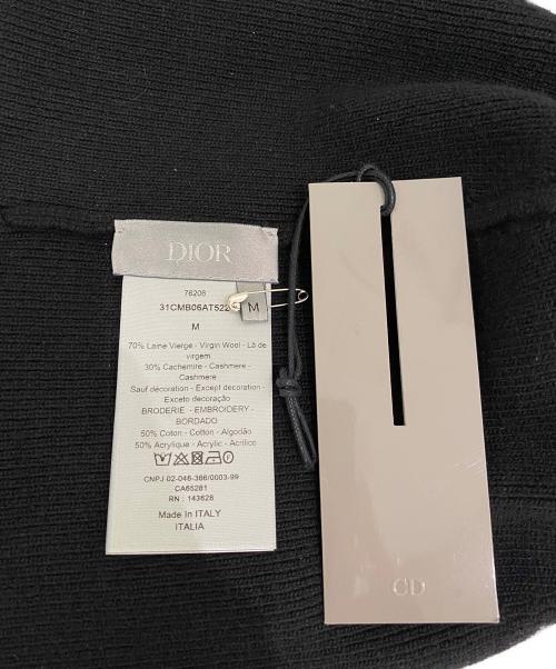 Christian Dior（クリスチャン ディオール）Christian Dior (クリスチャン ディオール) アトリエロゴ刺繍ビーニー ブラック サイズ:Mの古着・服飾アイテム
