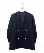CINOHチノ）の古着「パールボタンノーカラージャケット」｜ブラック
